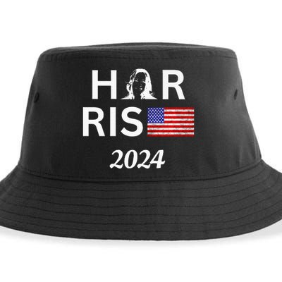 Kamala Harris Flag Her Rise 2024 For President Premium Sustainable Bucket Hat