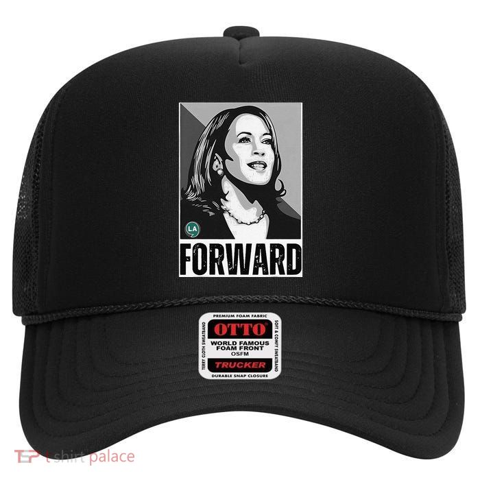 Kamala Harris Forward High Crown Mesh Back Trucker Hat