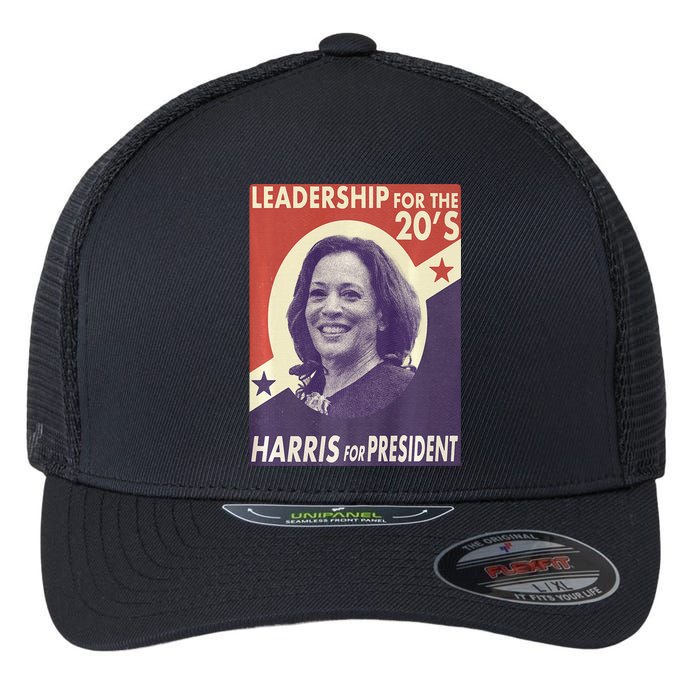 Kamala Harris For President 2024 Harris Retro Vintage Poster Flexfit Unipanel Trucker Cap