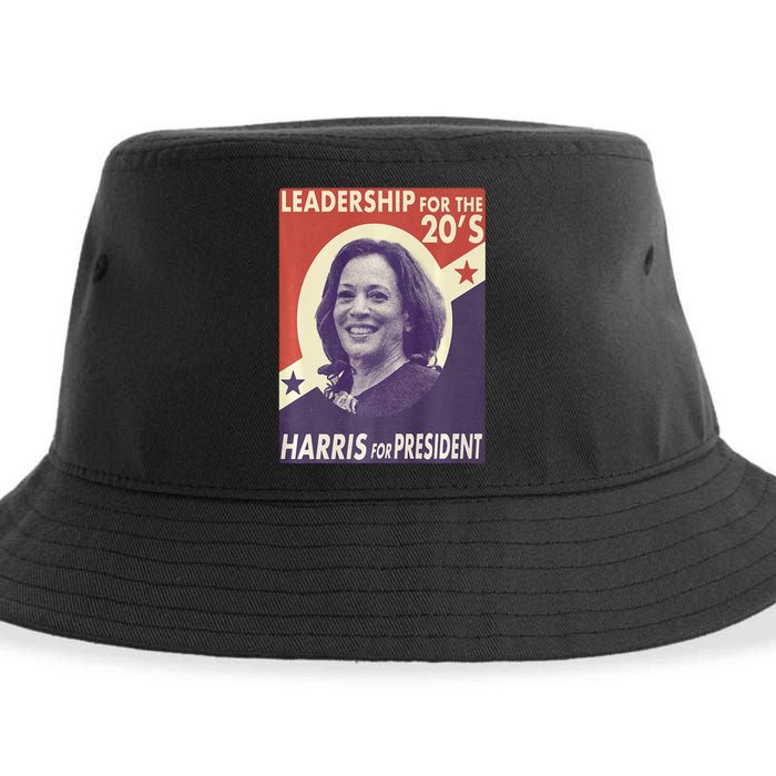 Kamala Harris For President 2024 Harris Retro Vintage Poster Sustainable Bucket Hat