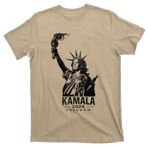 Kamala Harris For Freedom 2024 Campaign Lady Liberty Torch T-Shirt