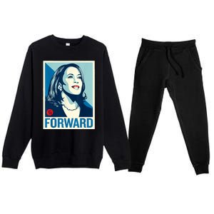 Kamala Harris Forward Premium Crewneck Sweatsuit Set