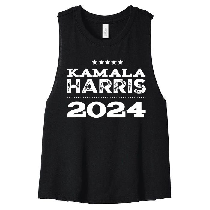 Kamala Harris For President 2024 Women's Racerback Cropped Tank