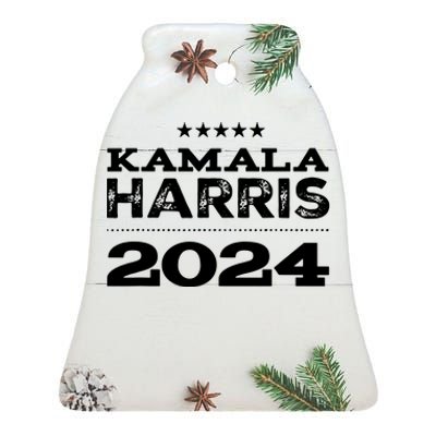 Kamala Harris For President 2024 Ceramic Bell Ornament