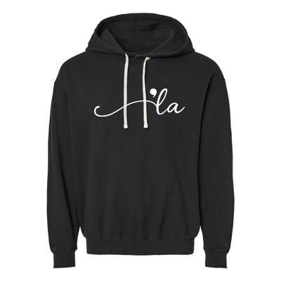 Kamala Harris Funny Comma La Eleciton Garment-Dyed Fleece Hoodie