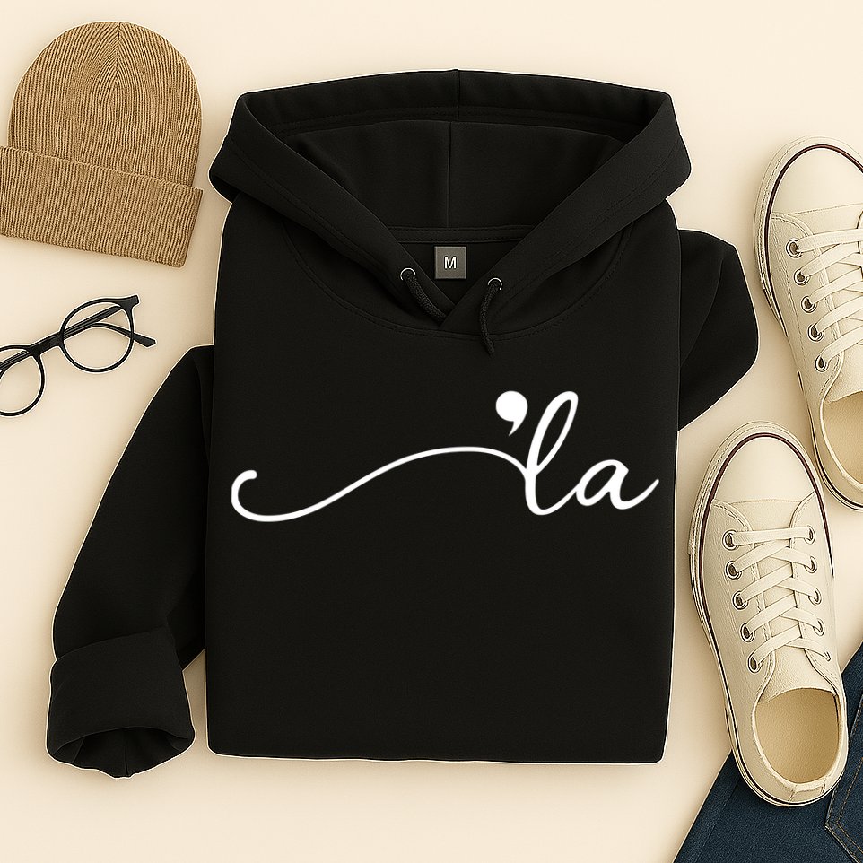 Kamala Harris Funny Comma La Eleciton Hoodie