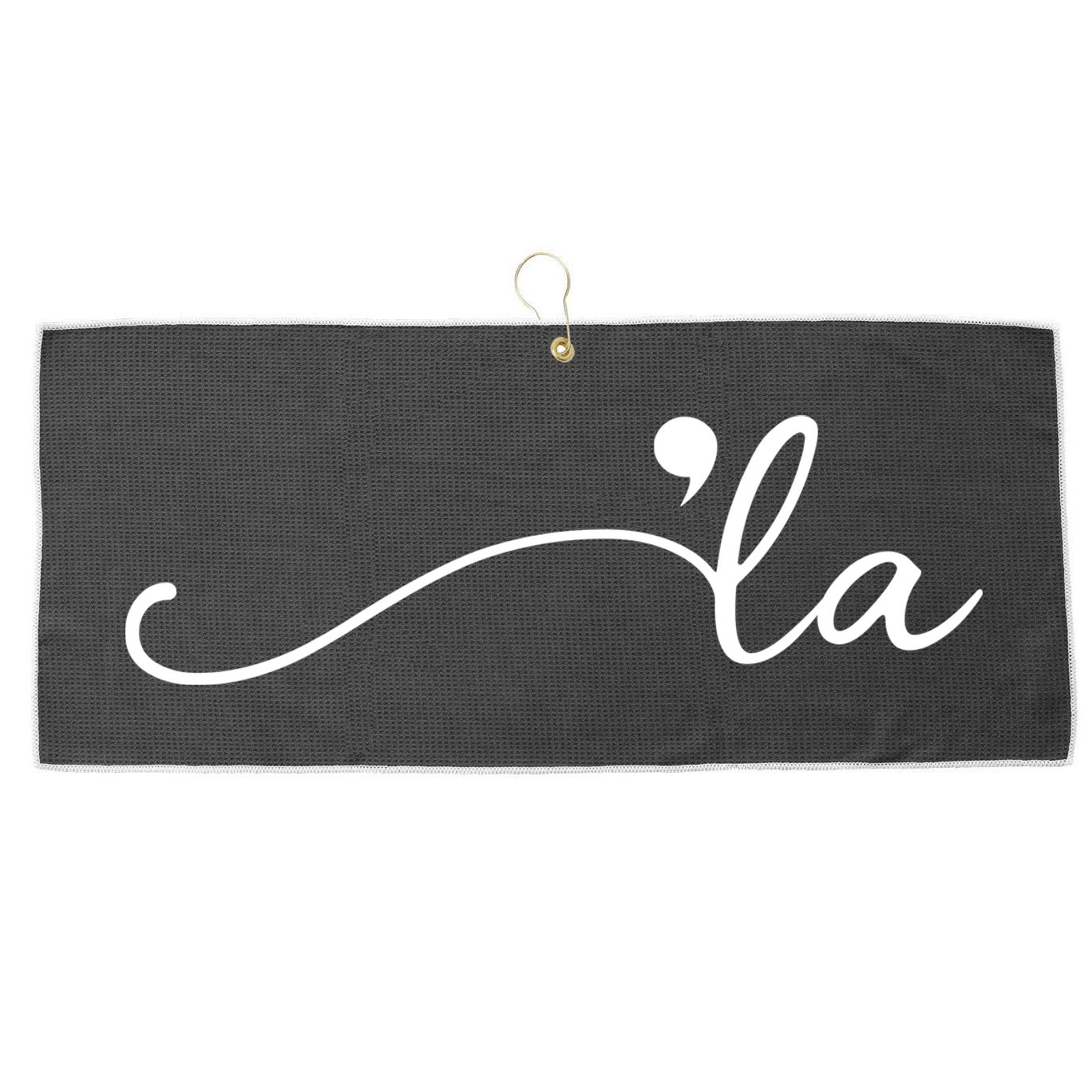 Kamala Harris Funny Comma La Eleciton Large Microfiber Waffle Golf Towel