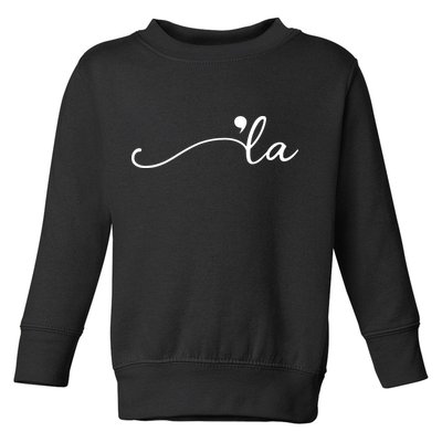 Kamala Harris Funny Comma La Eleciton Toddler Sweatshirt