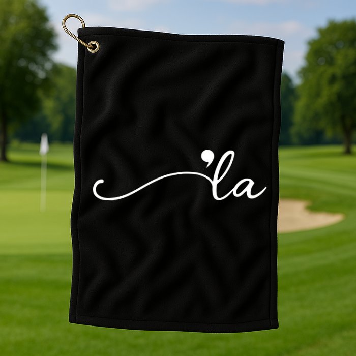 Kamala Harris Funny Comma La Eleciton Golf Towel