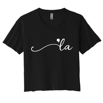 Kamala Harris Funny Comma La Eleciton Crop Top
