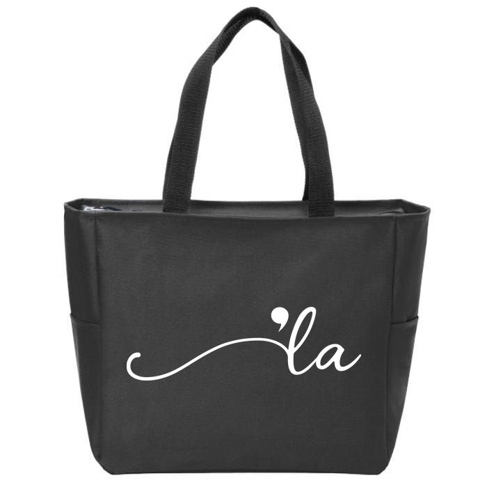 Kamala Harris Funny Comma La Eleciton Zip Tote Bag