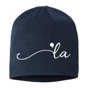 Kamala Harris Funny Comma La Eleciton Sustainable Beanie