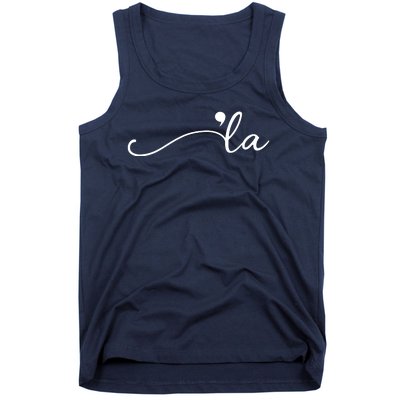 Kamala Harris Funny Comma La Eleciton Tank Top