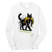 Kamala Harris Funny Retro Childless Cat Lady President 2024 Long Sleeve Shirt