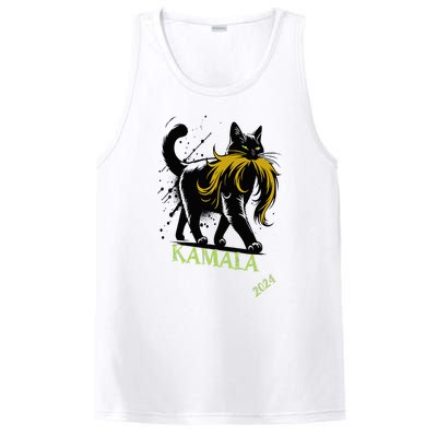 Kamala Harris Funny Retro Childless Cat Lady President 2024 PosiCharge Competitor Tank