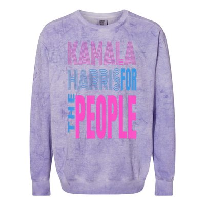 Kamala Harris For The People Colorblast Crewneck Sweatshirt