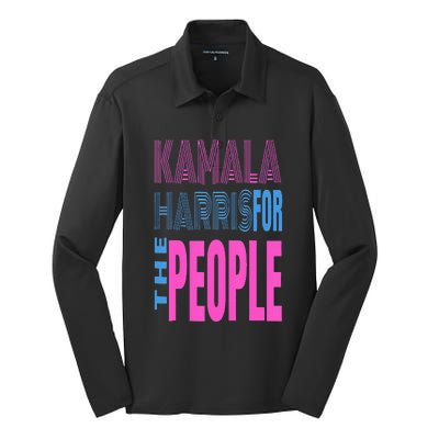 Kamala Harris For The People Silk Touch Performance Long Sleeve Polo