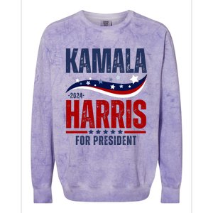 Kamala Harris For President Colorblast Crewneck Sweatshirt