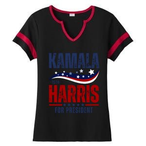 Kamala Harris For President Ladies Halftime Notch Neck Tee