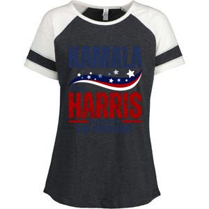 Kamala Harris For President Enza Ladies Jersey Colorblock Tee