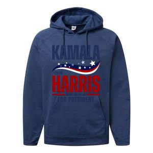 Kamala Harris For President Performance Fleece Hoodie