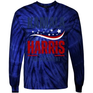 Kamala Harris For President Tie-Dye Long Sleeve Shirt