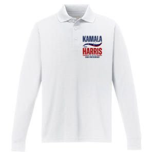 Kamala Harris For President Performance Long Sleeve Polo