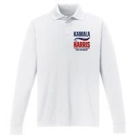 Kamala Harris For President Performance Long Sleeve Polo