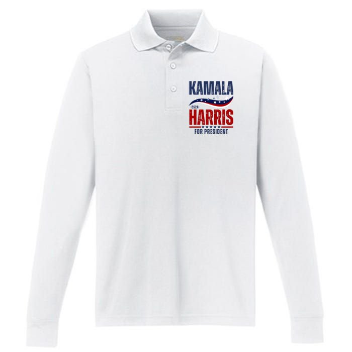 Kamala Harris For President Performance Long Sleeve Polo