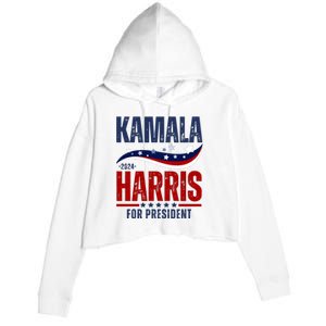 Kamala Harris For President Crop Fleece Hoodie