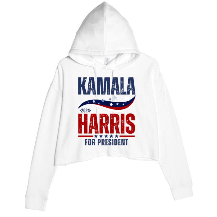 Kamala Harris For President Crop Fleece Hoodie