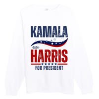 Kamala Harris For President Premium Crewneck Sweatshirt