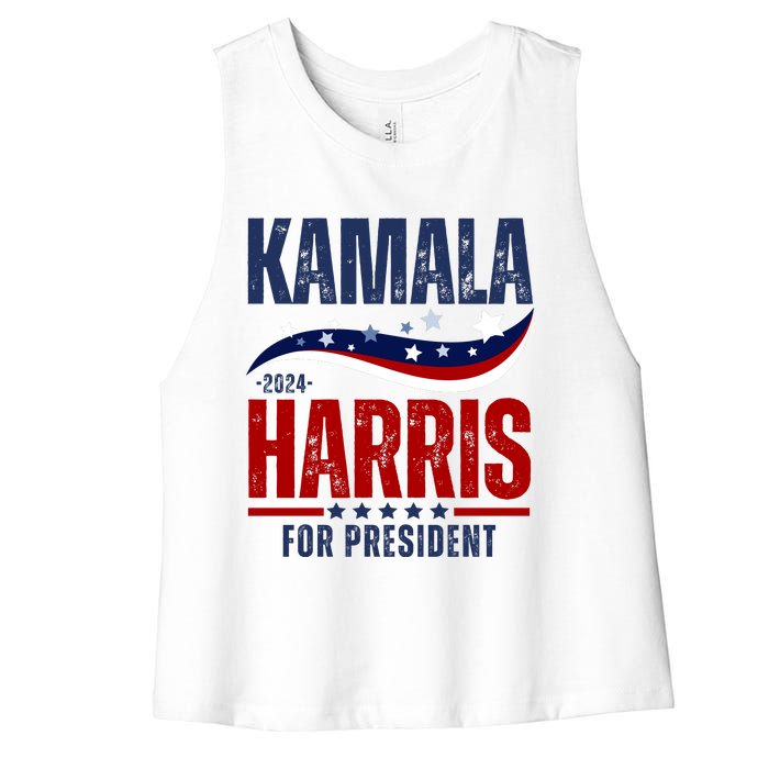 Kamala Harris For President Women's Racerback Cropped Tank