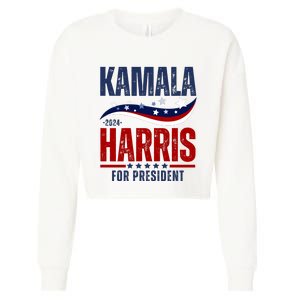 Kamala Harris For President Cropped Pullover Crew