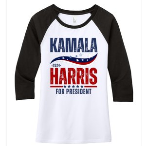 Kamala Harris For President Women's Tri-Blend 3/4-Sleeve Raglan Shirt