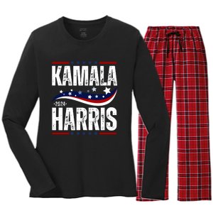 Kamala Harris For President Women's Long Sleeve Flannel Pajama Set 