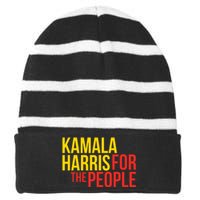 Kamala Harris For The People Kamala Striped Beanie with Solid Band