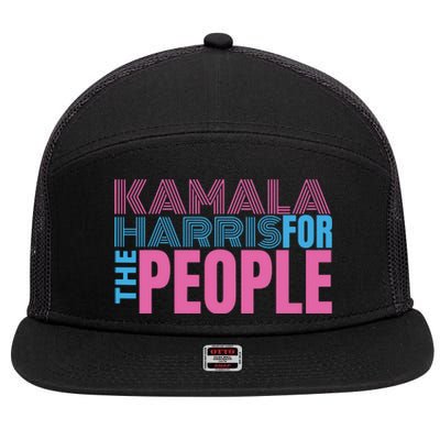 Kamala Harris For The People 7 Panel Mesh Trucker Snapback Hat