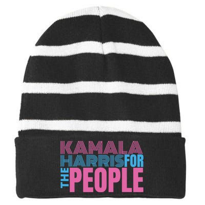 Kamala Harris For The People Striped Beanie with Solid Band