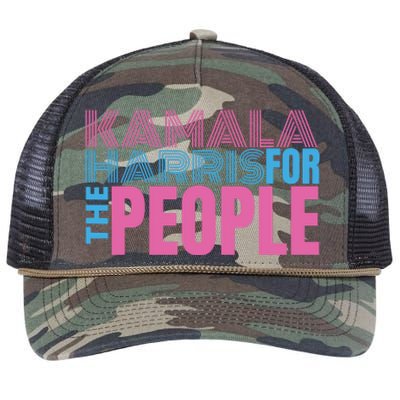 Kamala Harris For The People Retro Rope Trucker Hat Cap