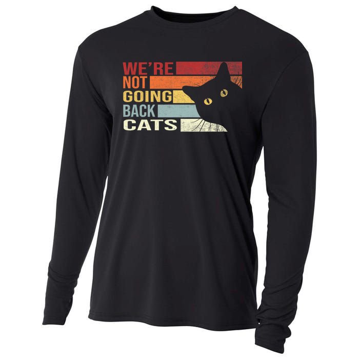 Kamala Harris For President 2024 WeRe Not Going Back Cats Funny Cat 2024 Cooling Performance Long Sleeve Crew