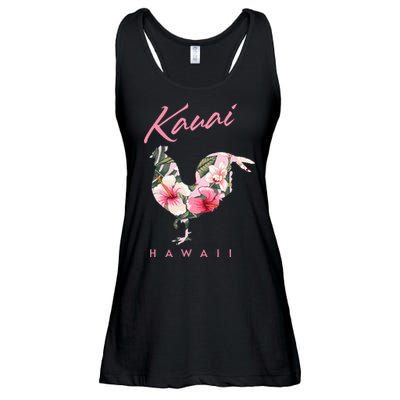 Kauai Hawaii Flower Hibiscus Chicken Lover Souvenir Ladies Essential Flowy Tank