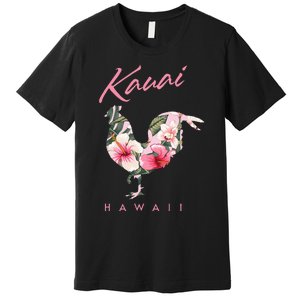 Kauai Hawaii Flower Hibiscus Chicken Lover Souvenir Premium T-Shirt