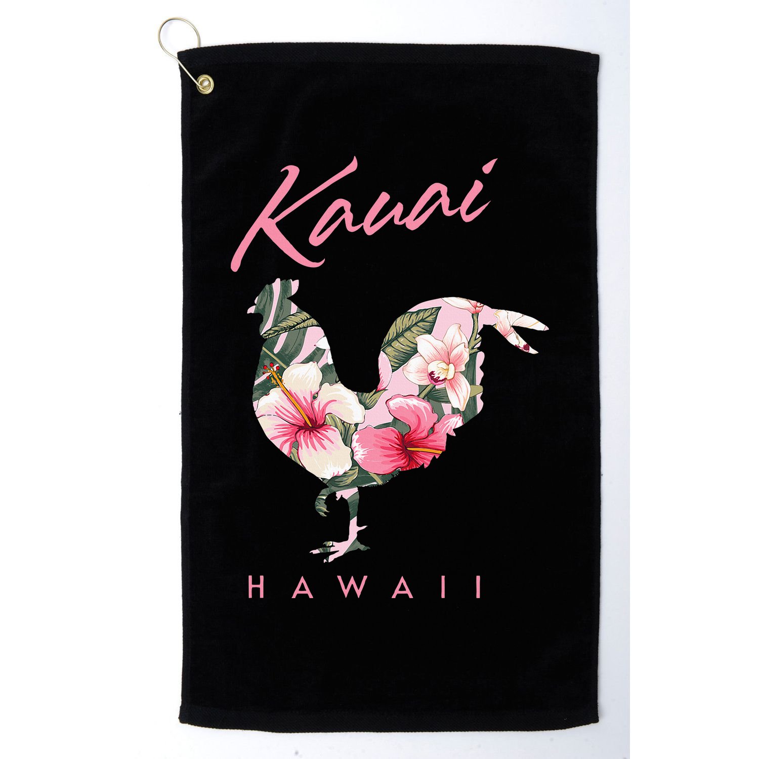 Kauai Hawaii Flower Hibiscus Chicken Lover Souvenir Golf Towel