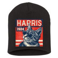 Kamala Harris For President 2024 Katmala Funny Cat Short Acrylic Beanie