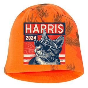 Kamala Harris For President 2024 Katmala Funny Cat Kati - Camo Knit Beanie