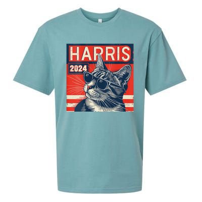 Kamala Harris For President 2024 Katmala Funny Cat Sueded Cloud Jersey T-Shirt