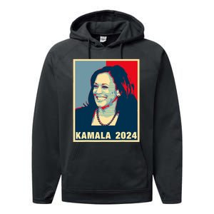 Kamala Harris For President 2024 Madam Vice President Performance Fleece Hoodie