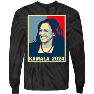 Kamala Harris For President 2024 Madam Vice President Tie-Dye Long Sleeve Shirt