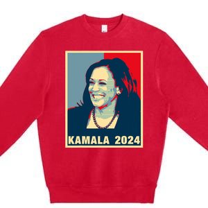 Kamala Harris For President 2024 Madam Vice President Premium Crewneck Sweatshirt